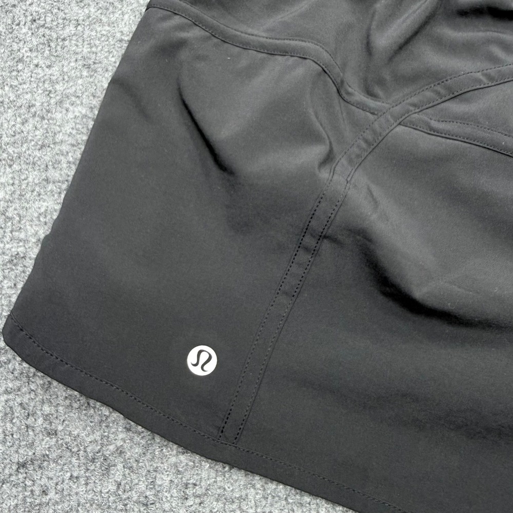 Lululemon Track That Mid-Rise Lined Short 5 Black Womens Size 10 Running Gym - Picture 7 of 8